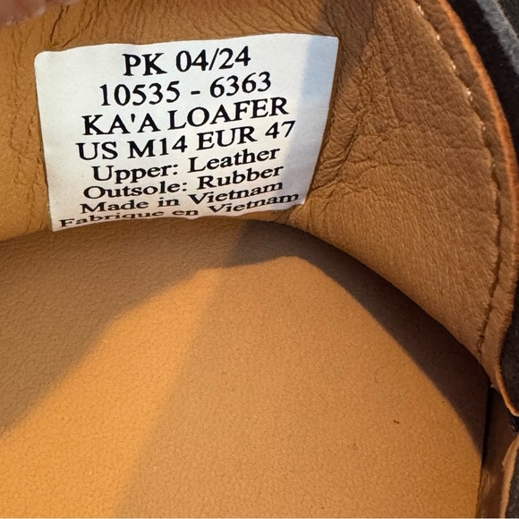 OluKai Ka\'a Loafer Slip on Shoes Men\'s Size 14 Dark Wood NWOT main image 5